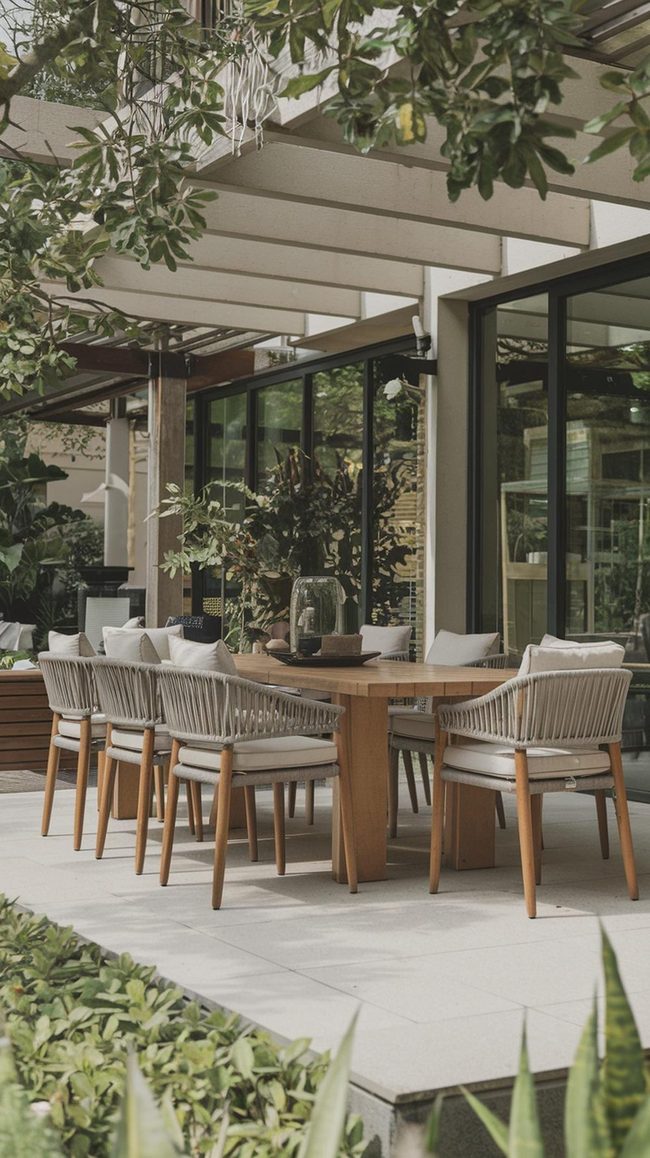 All-Season Teak Dining Durability