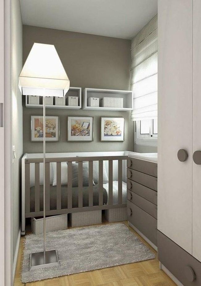 Gray Minimalist Nursery, Light And Organized