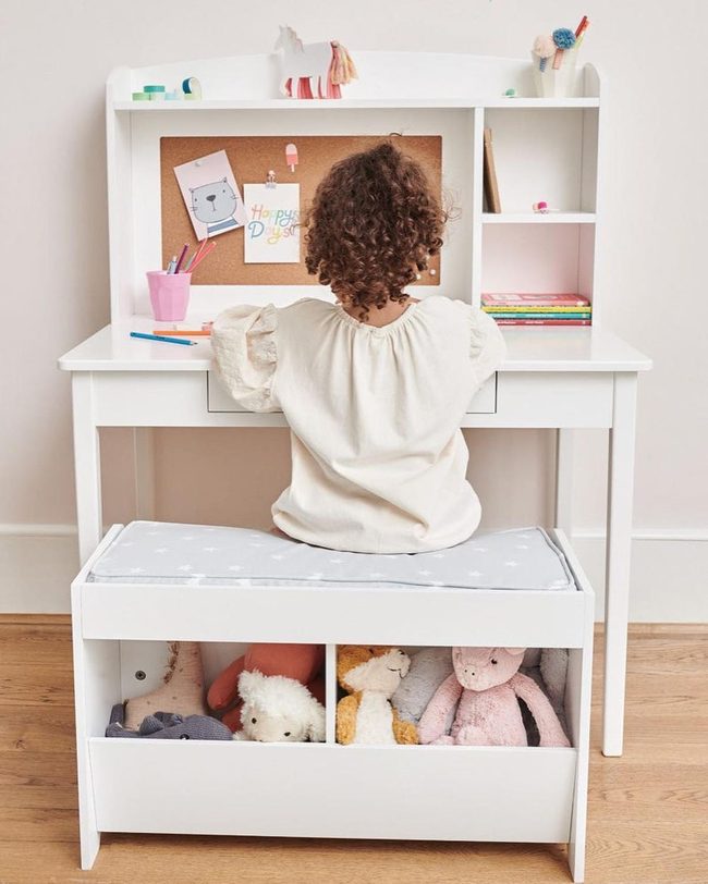 Wooden Desk Corner Workspace