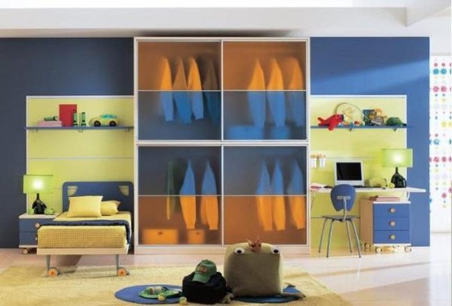 Yellow And Blue Child'S Room
