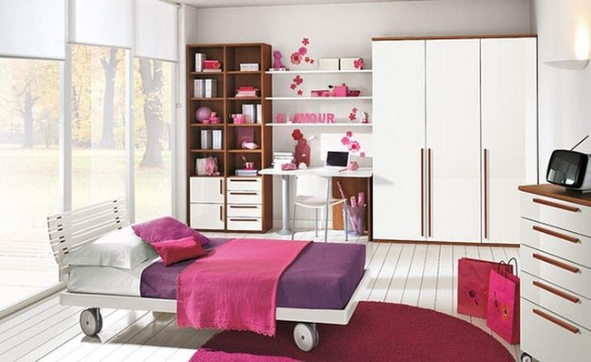 Pink Bedding Modern Bedroom