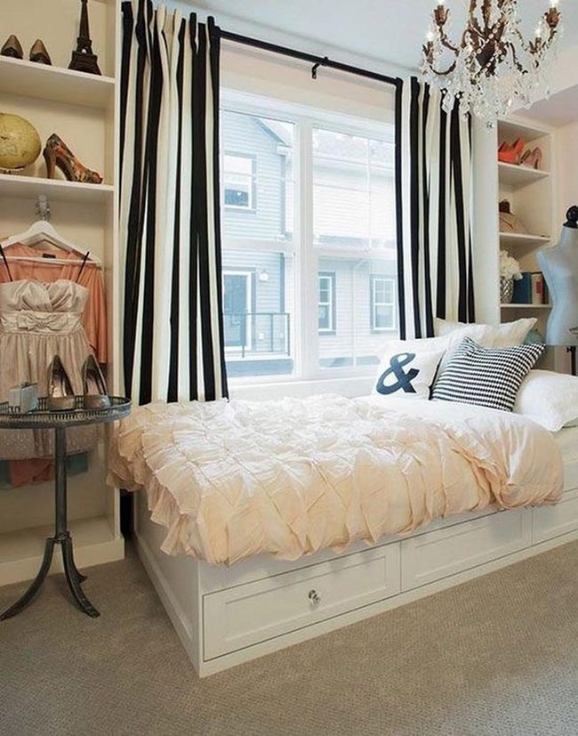 Striped Curtains Teen Bedroom Style