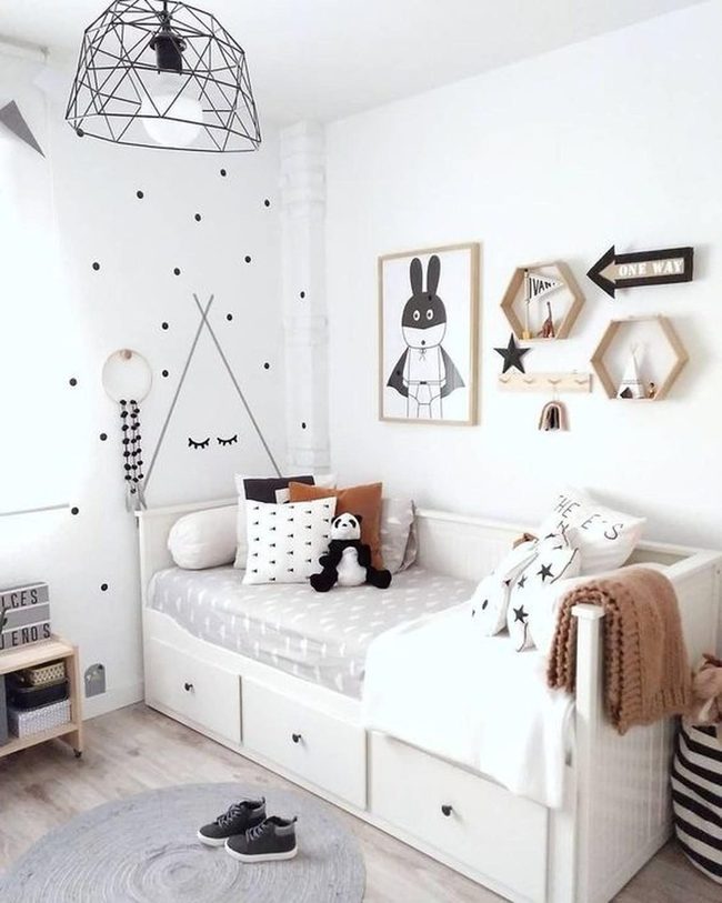 Geometric Black And White Kids' Hideaway