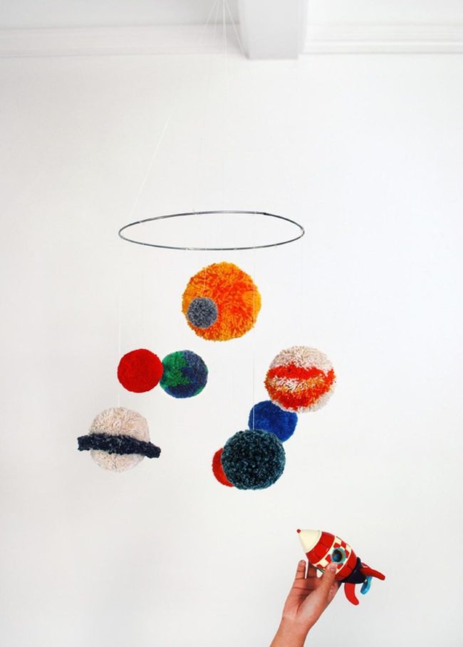 Colorful Hanging Planet Mobile