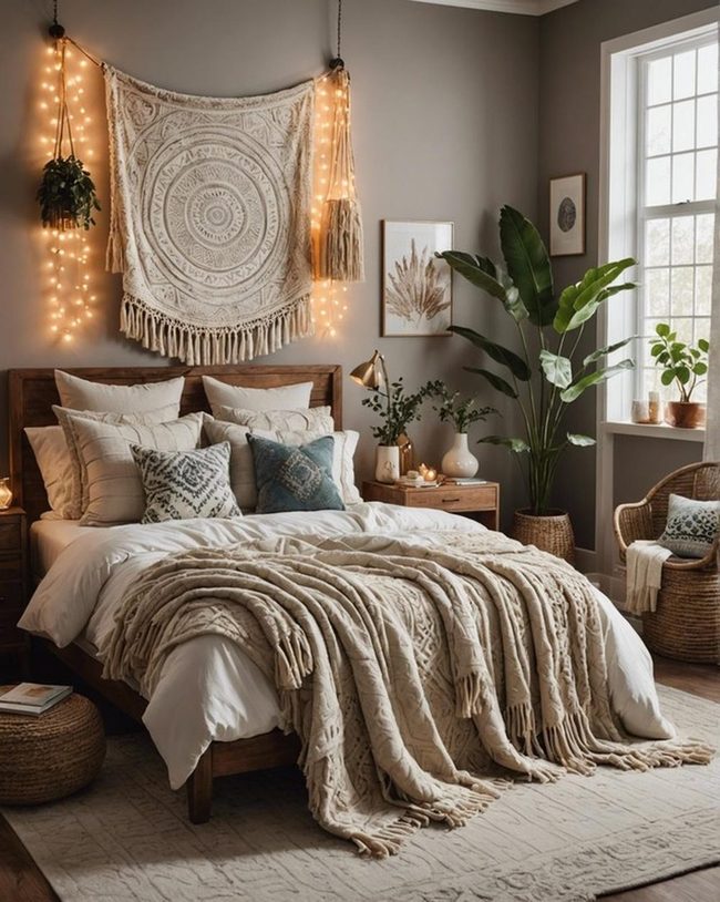 Plush Tufted Bohemian Throw