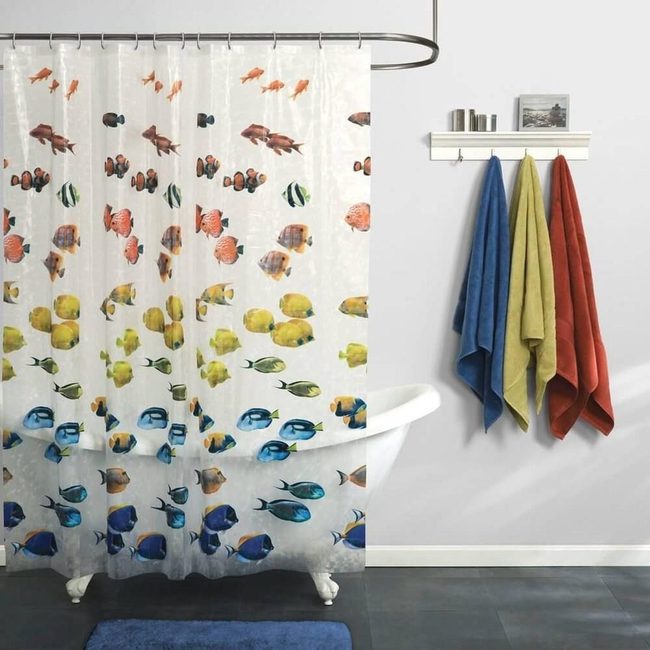 Underwater Fish Vinyl Curtain