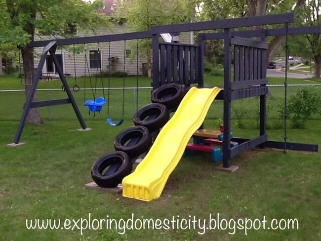 Colorful Tire Ramp Challenge