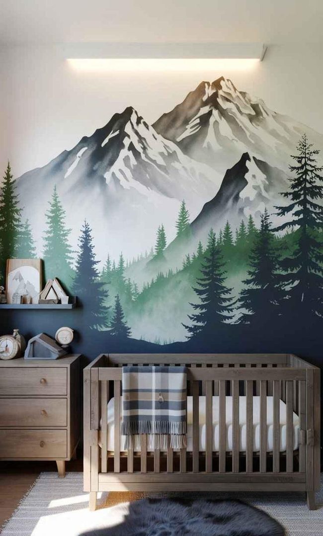 Mountain Peak Nursery Wall