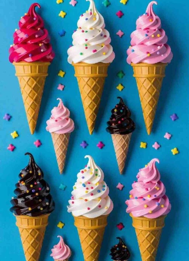 Three-Dimensional Rainbow Ice Cream