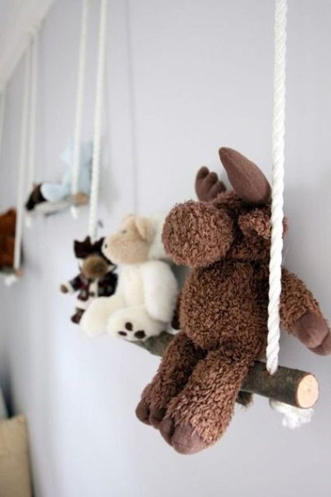 White Rope Branch Toy Display