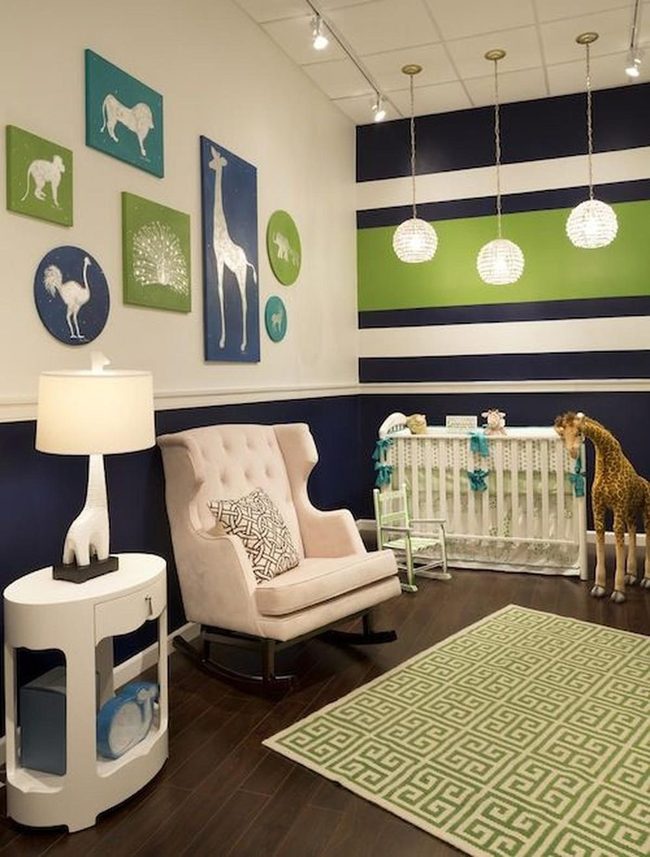 Striped Safari Nursery Modern