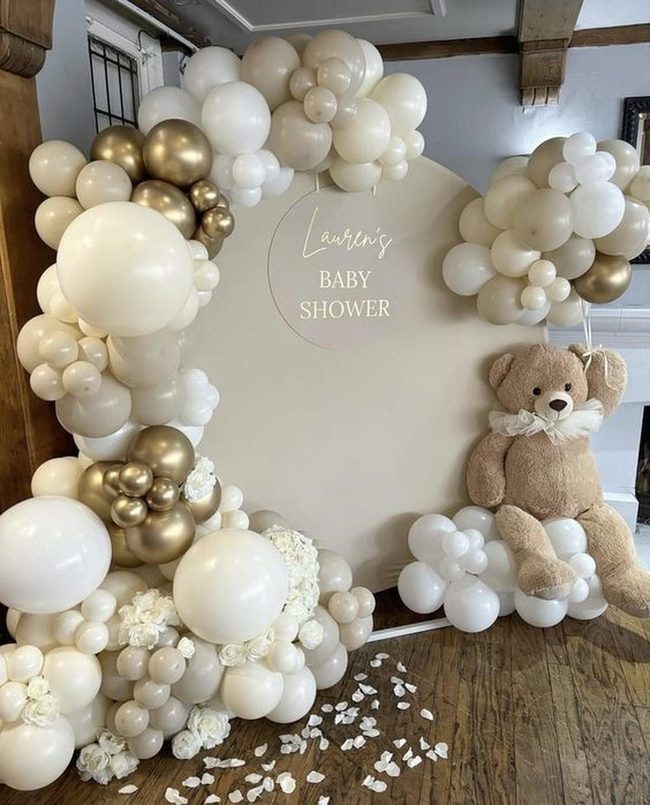 Cream Balloon Arch Celebration