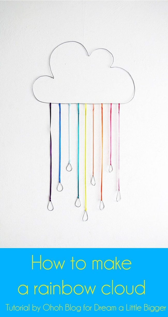 Rainbow String Cloud Mobile