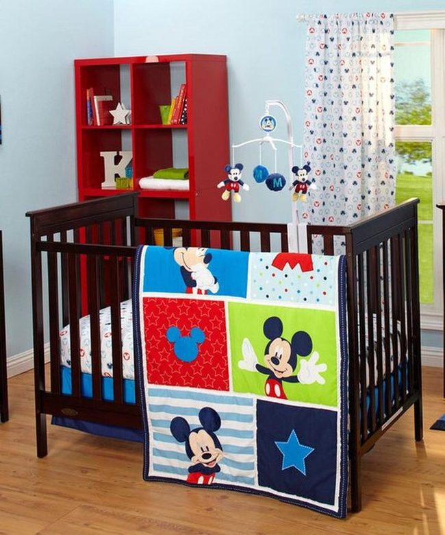 Bright Blue Mickey Nursery