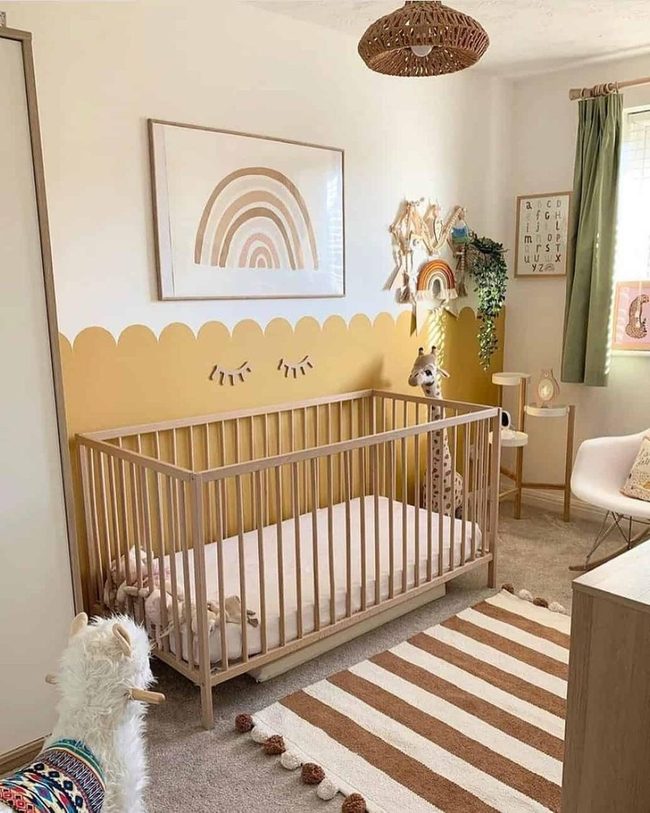 Scalloped Yellow and White Nursery