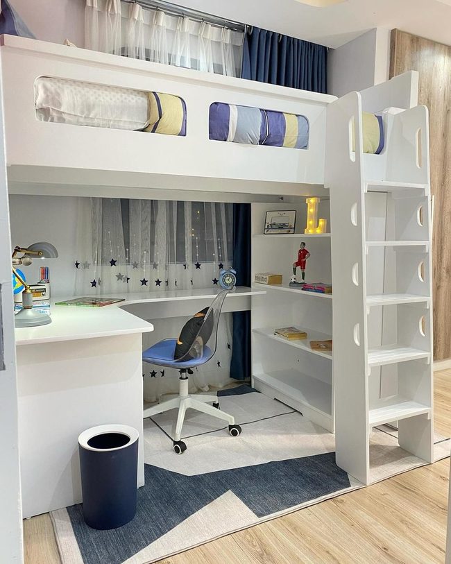 White Loft Desk Workspace