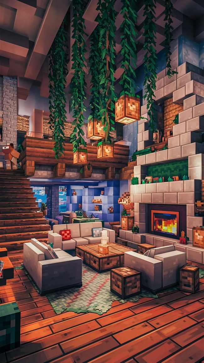 Dark Lumber Beams Slanted Attic Room