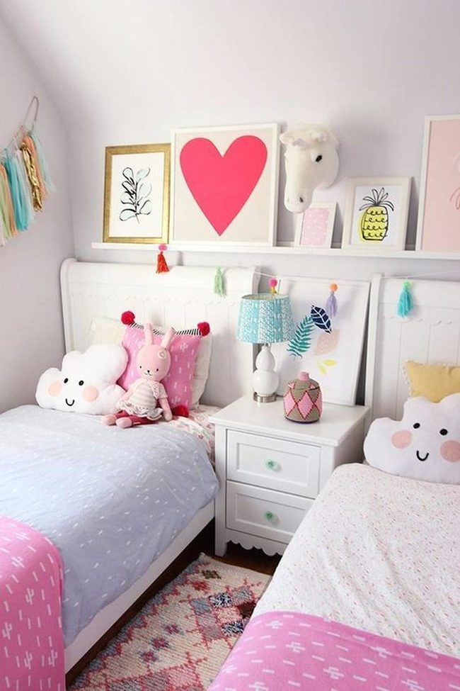 White Wooden Beds Pink Dreams