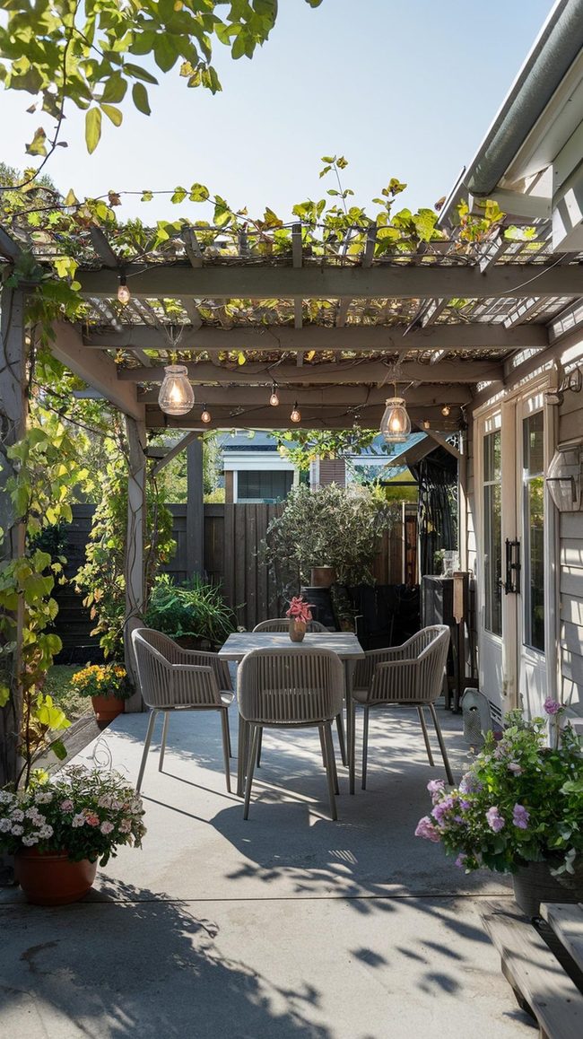 Patio Dining Under Shade