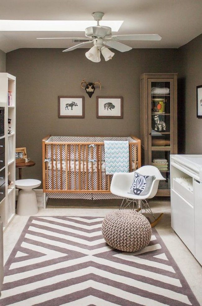 Brown And Striped Nursery Sanctuary