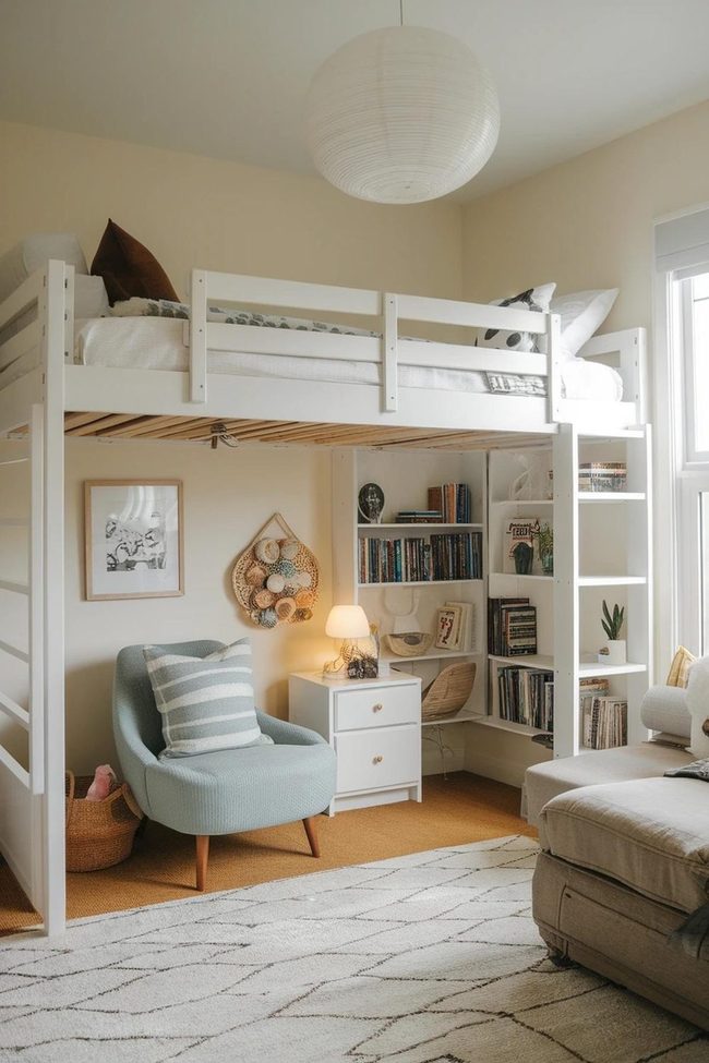Space-Saving Loft Sleeping Platform