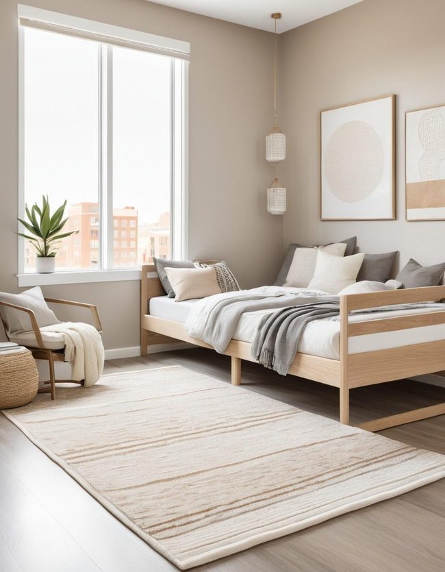 Neutral Tones with Green Accents