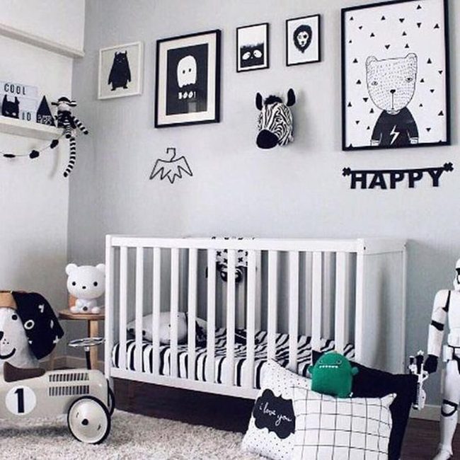 Black And White Animal Prints Nursery