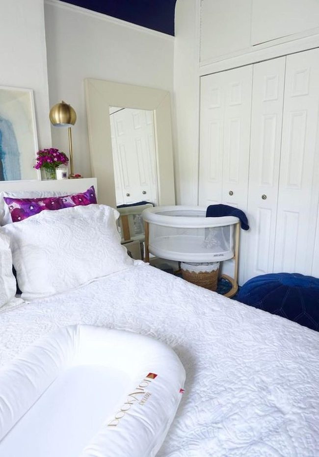 Purple Pillows, Brass Lamp Glow
