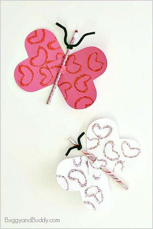 Colorful Cardstock Butterfly Pencils