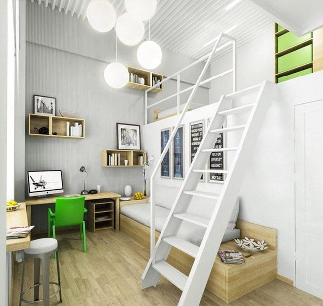 Mezzanine Wood Zone Bedroom