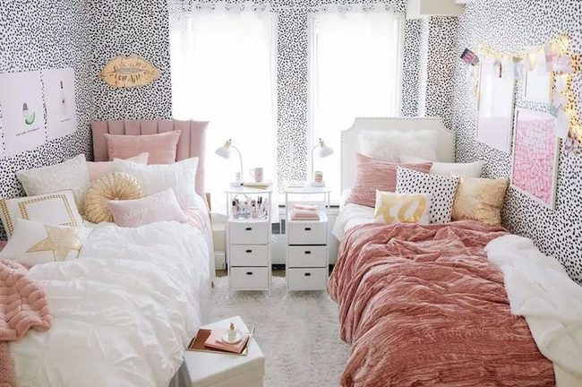 Black Gold Pink Bedroom