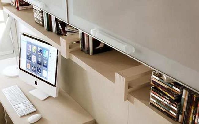Beige Shelves Home Office