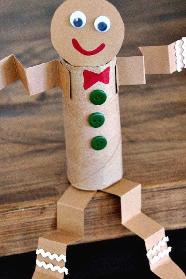 Toilet Paper Roll Gingerbread Creations