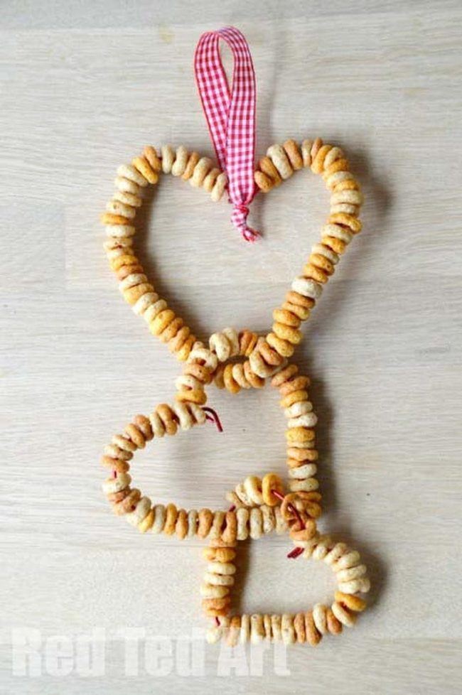 Cereal String Heart Ornament