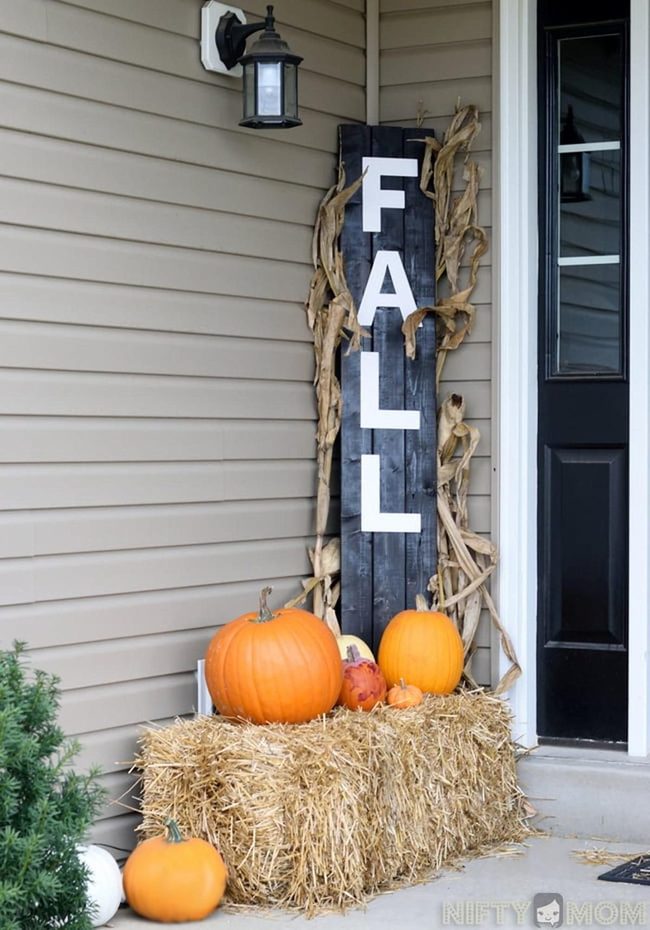 Dark Wood Fall Porch Sign