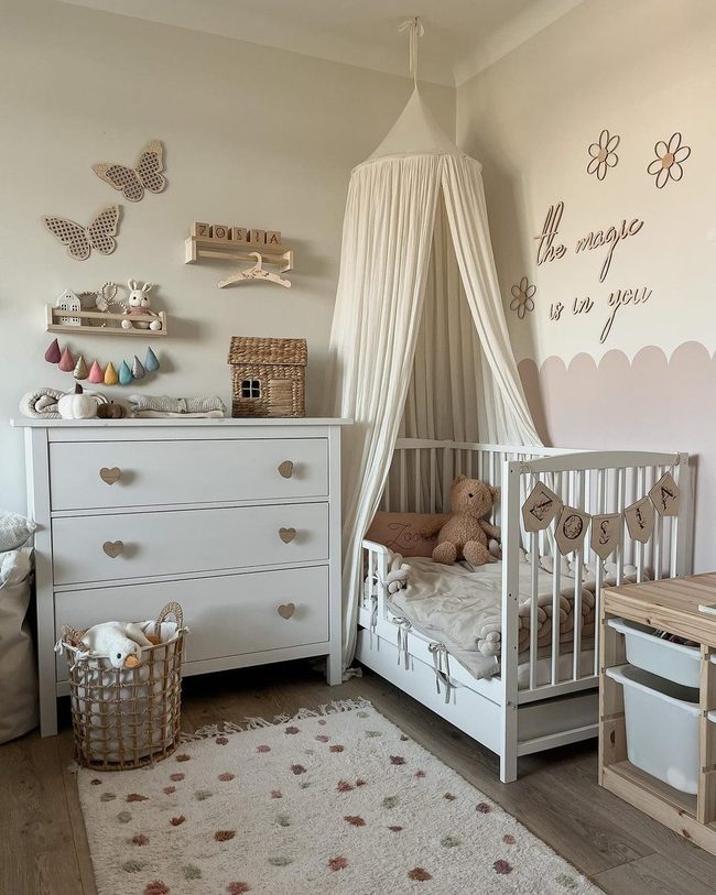 Pink And Cream Butterfly Nursery