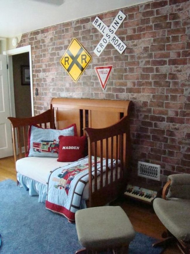 Brick Wall Transportation Playroom