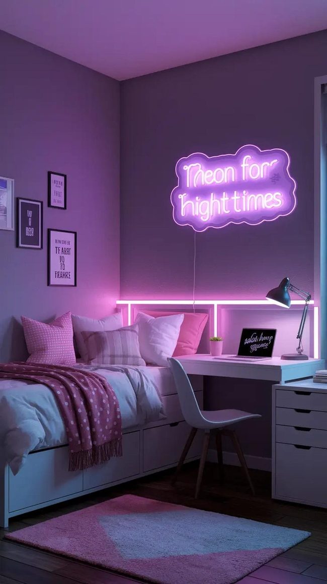 Neon Glow Transforms Student Spaces