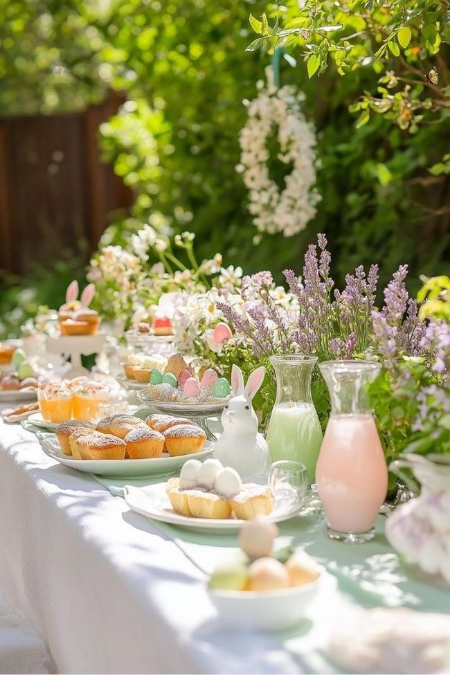 Muted Floral Bunny Baby Shower
