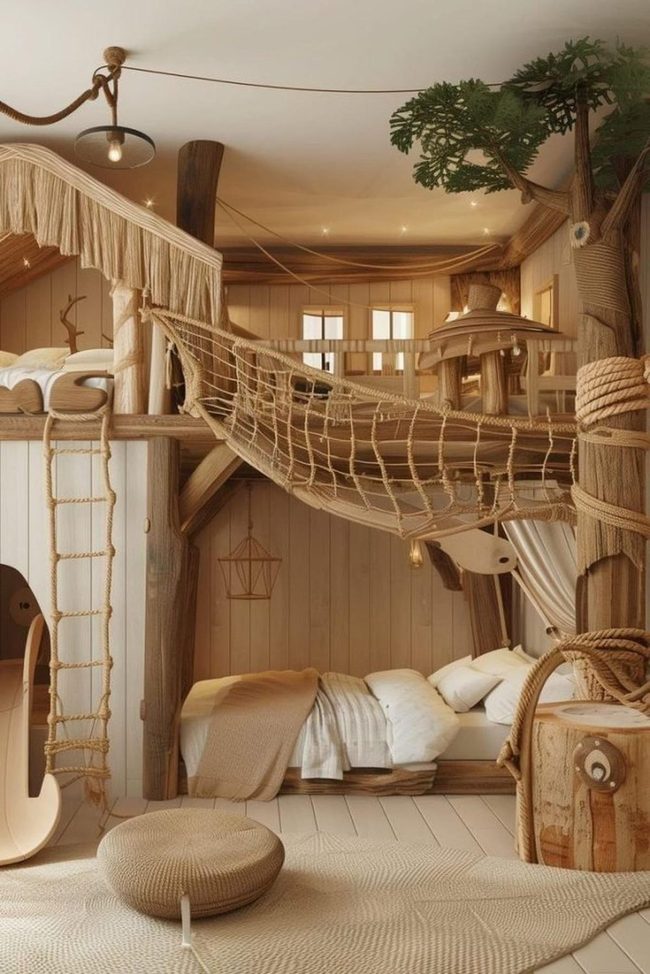 Rope-Strung Wood and Green Sanctuary