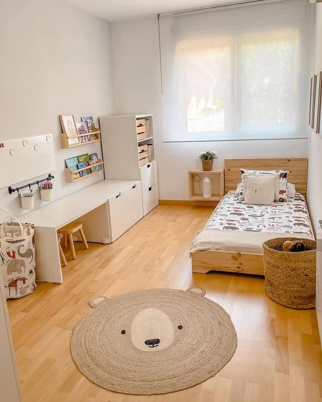 Sunlit Bear Rug Bedroom