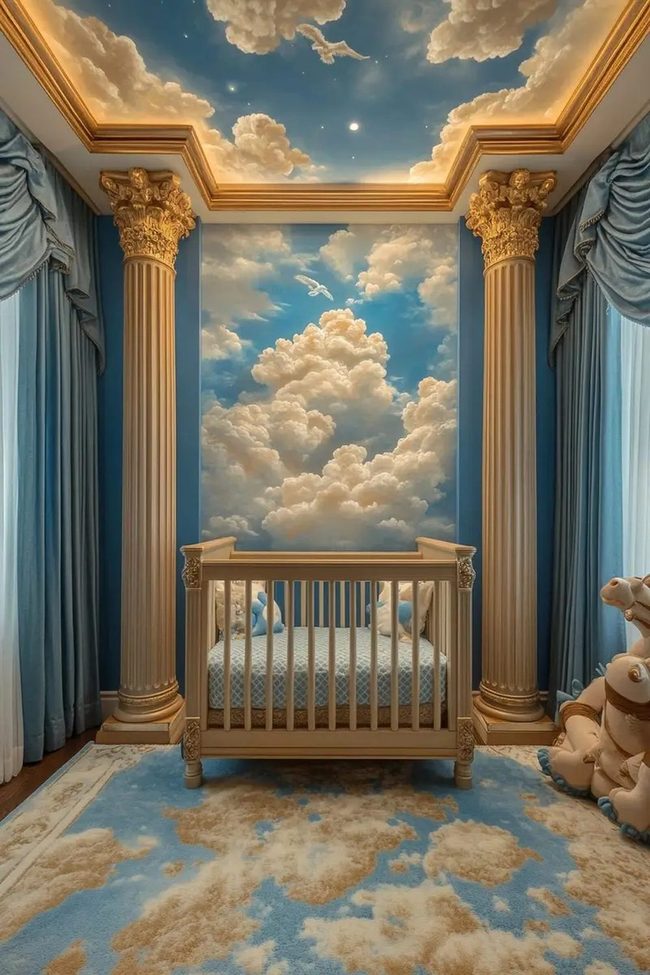 Soft Blue Cloud Nursery