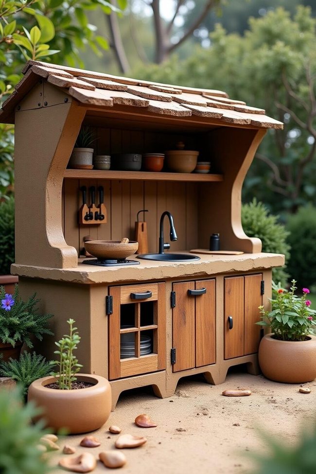 Wooden Pallet Mud Bistro Zone Station