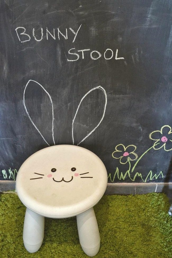 Green Grass Bunny Stools