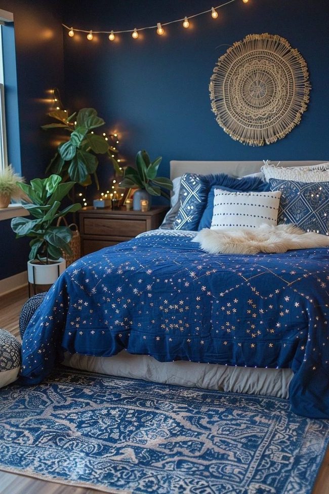 Deep Blue Bedroom Sanctuary