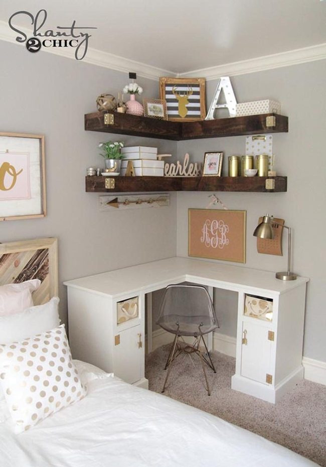 Wooden Corner Book Nook