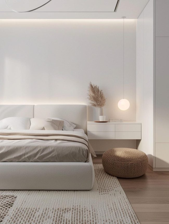 Clean White Sleep Space Simplicity