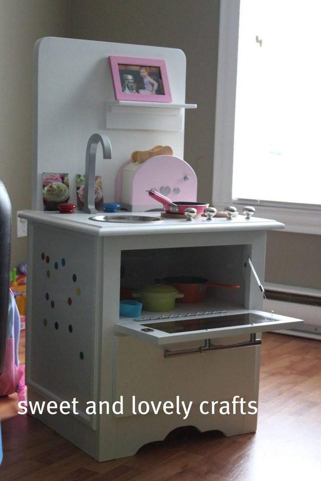 Reclaimed Wood Play Kitchen
