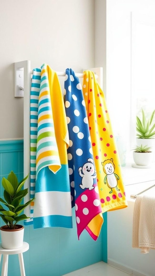 Colorful Character Bath Towels