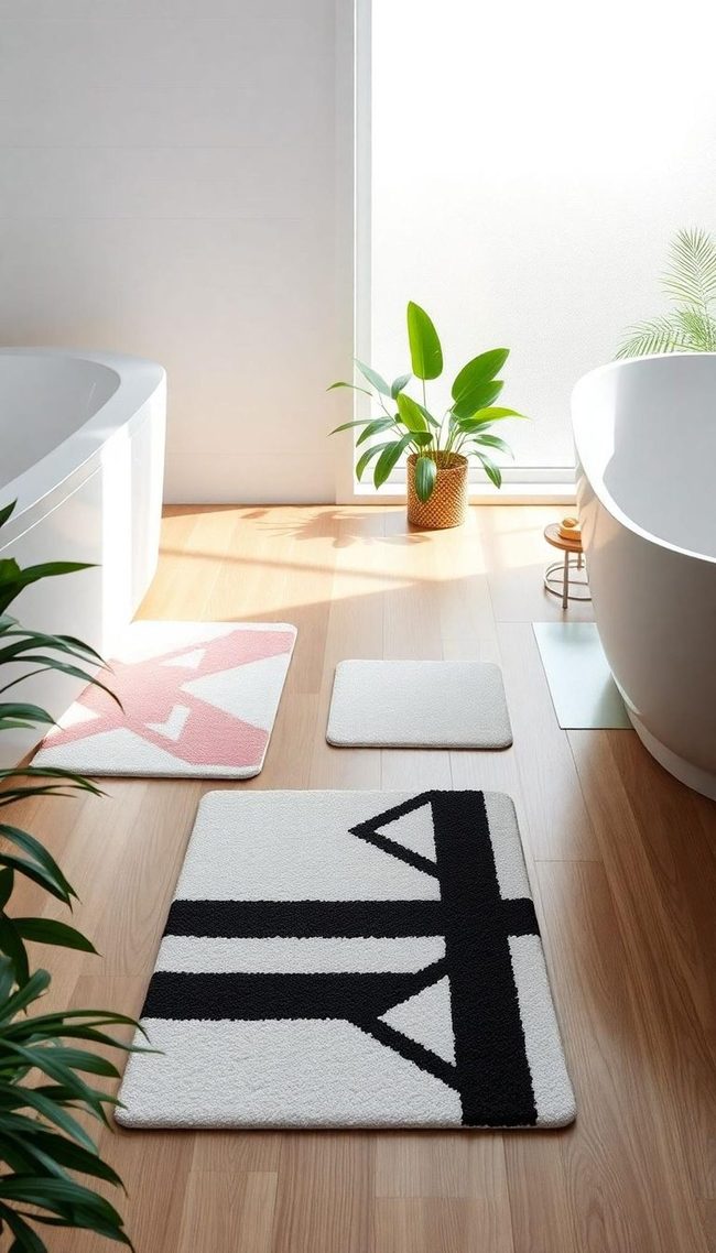 Cloud-Shaped Bath Mat In Jute